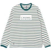 ロゴロングスリーブTシャツ メンズ カットソー Cream/Teal Green(W106) XLサイズ CH01-2273