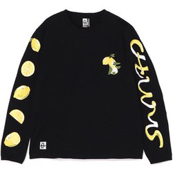 レモンロングスリーブTシャツ メンズ カットソー Black（K001） Lサイズ CH01-2513