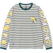 レモンロングスリーブTシャツ メンズ カットソー Cream/Teal Green(W106) Lサイズ CH01-2513