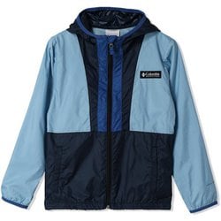 バックボウルフーデッドウインドブレイカー キッズ ジャケット Ripple Blue, Coll Navy, Mountain Blue（431） XXSサイズ SY9421