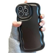 iPhone 15用 metallic wave case SPS-MEWACA15-BK