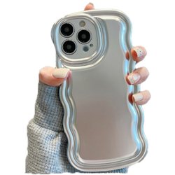 iPhone 15用 metallic wave case SPS-MEWACA15-SV