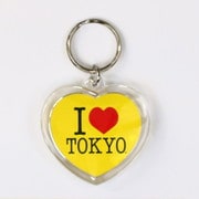 I LOVE TOKYO キーホルダー ハート形 イエロー