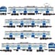 336754 Nスケール 塗装済みディスプレイモデル 鉄道コレクション JR103系仙石線更新車（新塗装） 4両セット [鉄道模型]