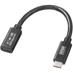 USB Type-C 延長ケーブル （USB C-USB C） PD100W対応 0.1m DisplayPort Alternate Mode対応 5Gbps USB4 ブラック KU-5GCCP100EN01