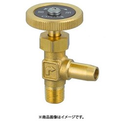 アングルミニチュアバルブ R1/4×ストレートΦ8 黄銅ハンドル OMV-550-3