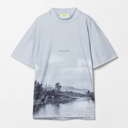 ゴルフウェアメンズ M-ダブルメッシュ フウケイハンソデモック シャツ半袖 M Lグレー 011-23341-48-011