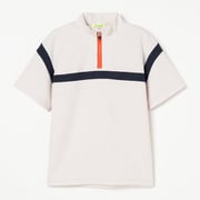 ゴルフウェアメンズ M-ワッフル ハンソデハーフジップ シャツ半袖 M Lベージュ 011-23342-48-051
