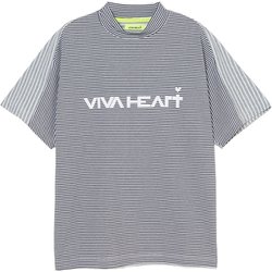 ゴルフウェアメンズ M-ボーダーコンビハンソデカットソー シャツ半袖 L Lグレー 011-23345-50-011