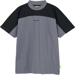 ゴルフウェアメンズ M-ポリエステルカノコ キモノスリーブ シャツ半袖 M Lグレー 011-23442-48-011