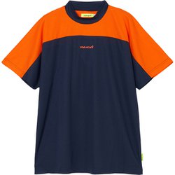 ゴルフウェアメンズ M-ポリエステルカノコ キモノスリーブ シャツ半袖 L ネイビー 011-23442-50-098
