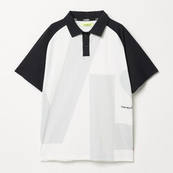 ゴルフウェアメンズ M-高機能ベアテン ハンソデポロシャツ シャツ半袖 M オフホワイト 011-23444-48-005
