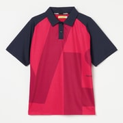 ゴルフウェアメンズ M-高機能ベアテン ハンソデポロシャツ シャツ半袖 M ピンク 011-23444-48-073