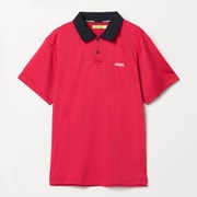 ゴルフウェアメンズ M-高機能ベアテン ジャガードエリポロシャツ シャツ半袖 M ピンク 011-23445-48-073