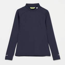 ゴルフウェアレディース L-高機能ベアテン プルオーバー シャツ長袖 M ネイビー 012-23311-40-098