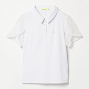 ゴルフウェアレディース L-チューリップスリーブ ダブルメッシュハンソデポロ シャツ半袖 S オフホワイト 012-23340-38-005