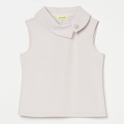 ゴルフウェアレディース L-ワッフル ロールカラー ノースリーブ シャツノースリーブ S Lベージュ 012-23370-38-051