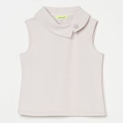 ゴルフウェアレディース L-ワッフル ロールカラー ノースリーブ シャツノースリーブ S Lベージュ 012-23370-38-051
