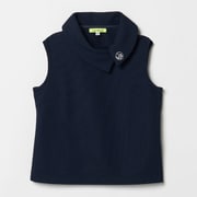ゴルフウェアレディース L-ワッフル ロールカラー ノースリーブ シャツノースリーブ S ネイビー 012-23370-38-098