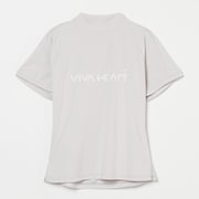 ゴルフウェアレディース L-ハート バック ダブルメッシュハンソデプルオーバー シャツ半袖 M Lベージュ 012-23441-40-051