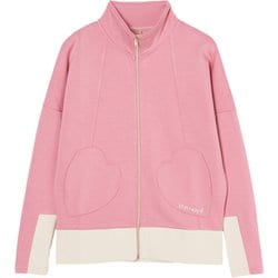 ゴルフウェアレディース L-ハート ポケット リブ アウター ブルゾン M Lピンク 012-33211-40-071