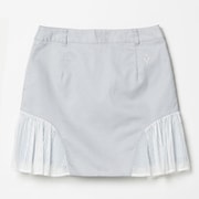 ゴルフウェアレディース L-ストライプ メッシュ スカート スカート L Lグレー 012-73370-42-011
