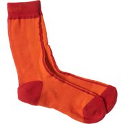 ソックス L-バーチカルライン クルーソックス ソックス F オレンジ 013-43260-40-035