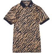 ゴルフウェアメンズ M08A Tour Tech Print Polo シャツ半袖 XL キャメル 071-23241-50-042