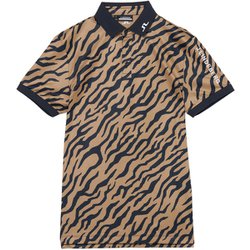 ゴルフウェアメンズ M08A Tour Tech Print Polo シャツ半袖 XXXL キャメル 071-23241-54-042