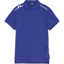 ゴルフウェアメンズ M17A Lionel Polo シャツ半袖 XL ブルー系 071-23345-50-096