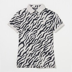 ゴルフウェアレディース W06A Tour Tech Print Polo シャツ半袖 XS アイボリー 072-23241-36-006