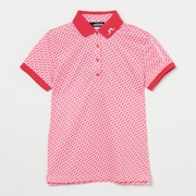 ゴルフウェアレディース W06A Tour Tech Print Polo シャツ半袖 XS ピンク 072-23241-36-073