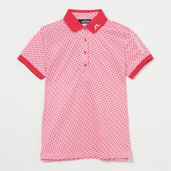 ゴルフウェアレディース W06A Tour Tech Print Polo シャツ半袖 L ピンク 072-23241-42-073