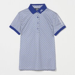 ゴルフウェアレディース W06A Tour Tech Print Polo シャツ半袖 XS ブルー 072-23241-36-095