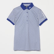 ゴルフウェアレディース W06A Tour Tech Print Polo シャツ半袖 XS ブルー 072-23241-36-095
