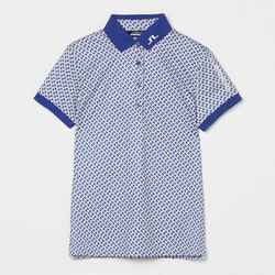 ゴルフウェアレディース W06A Tour Tech Print Polo シャツ半袖 S ブルー 072-23241-38-095