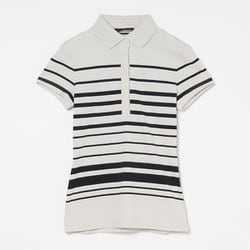 ゴルフウェアレディース W25A Michelle Polo シャツ半袖 L アイボリー 072-23350-42-006