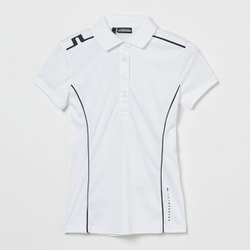 ゴルフウェアレディース W18A Leyla Polo シャツ半袖 M ホワイト 072-23440-40-004