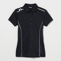 ゴルフウェアレディース W18A Leyla Polo シャツ半袖 L ブラック 072-23440-42-019