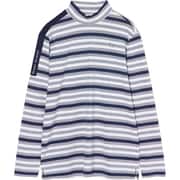 ゴルフウェアメンズ M ボーダー長袖ハイネックシャツ シャツ長袖 M ブルー系 001-23211-48-096