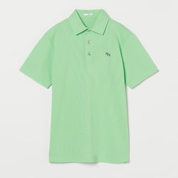 ゴルフウェアメンズ M アートピケ半袖シャツ シャツ半袖 M ライム 001-23242-48-021