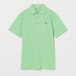ゴルフウェアメンズ M アートピケ半袖シャツ シャツ半袖 XL ライム 001-23242-52-021