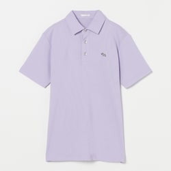 ゴルフウェアメンズ M アートピケ半袖シャツ シャツ半袖 XL ラベンダー 001-23242-52-080