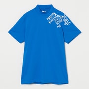 ゴルフウェアメンズ M レタードヘンリー半袖ハイネックシャツ シャツ半袖 M ターコイズ 001-23340-48-094