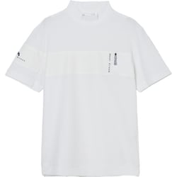 ゴルフウェアメンズ M ディンプルドット半袖ハイネックシャツ シャツ半袖 M オフホワイト 001-23441-48-005
