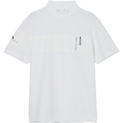 ゴルフウェアメンズ M ディンプルドット半袖ハイネックシャツ シャツ半袖 XL オフホワイト 001-23441-52-005