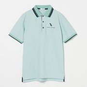 ゴルフウェアメンズ M シャドーヘンリーカノコ半袖ポロシャツ シャツ半袖 XL Lグリーン 001-23442-52-022