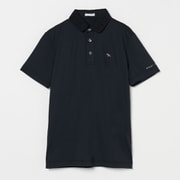 ゴルフウェアメンズ M twincotUV半袖ポロシャツ シャツ半袖 M ブラック 001-23544-48-019