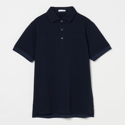 ゴルフウェアメンズ M シアーサッカー半袖シャツ シャツ半袖 XL ネイビー 001-23546-52-098