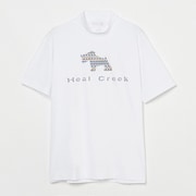 ゴルフウェアメンズ M ヘンリー君プリント半袖ハイネックシャツ シャツ長袖 M オフホワイト 001-23643-48-005